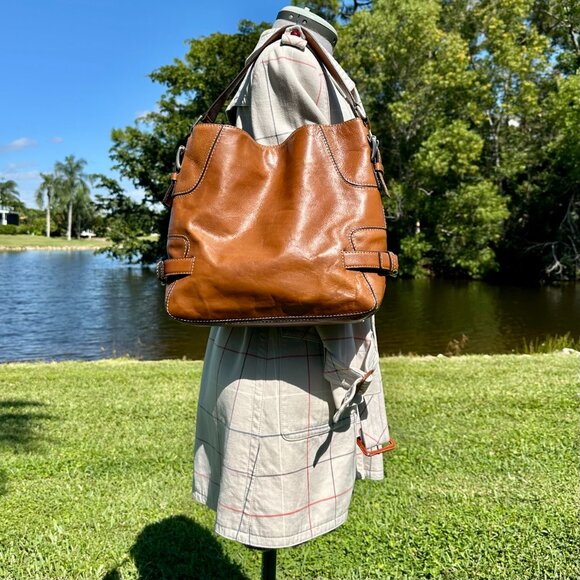 MICHAEL Michael Kors Brookville Caramel Leather Slouchy Hobo Shoulder Bag 2008 - Picture 3 of 15